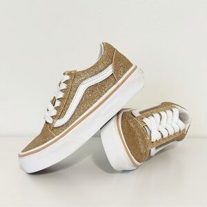 Vans Kids Old Skool Glitter Sneaker - Gold